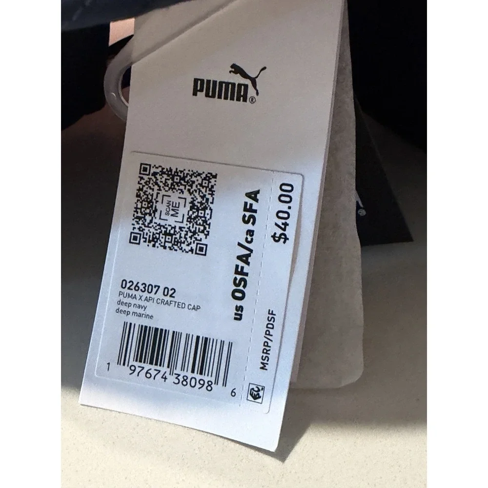 Puma x Arnold Palmer API Crafted Cap 026307 Deep Navy Umbrella Logo OSFA NWT